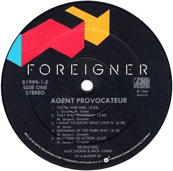 Foreigner : Agent Provocateur (LP, Album, Spe)