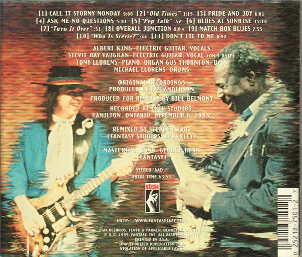 Albert King With Stevie Ray Vaughan : In Session (CD, Album)