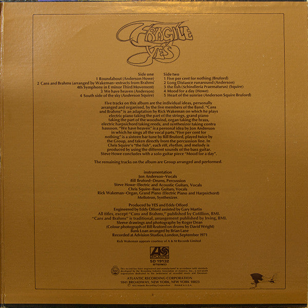 Yes : Fragile (LP, Album, RE, Pre)