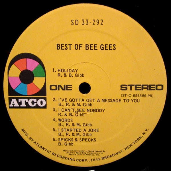 Bee Gees : Best Of Bee Gees (LP, Comp, Club, PR )