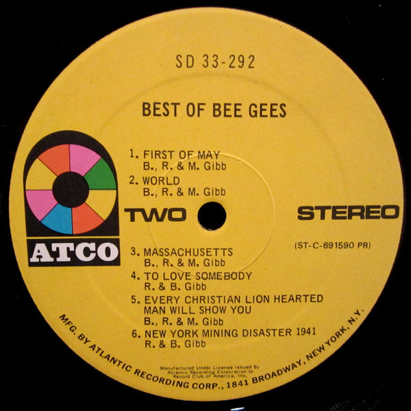 Bee Gees : Best Of Bee Gees (LP, Comp, Club, PR )