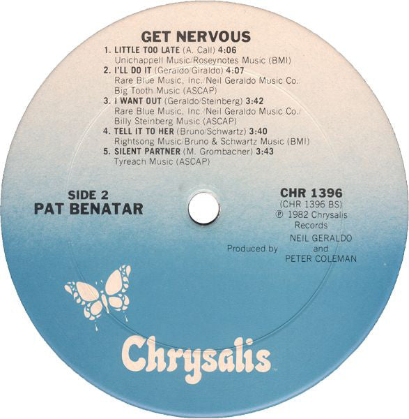 Pat Benatar : Get Nervous (LP, Album, Car)