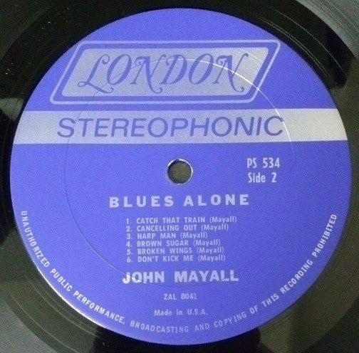 John Mayall : The Blues Alone (LP, Album)