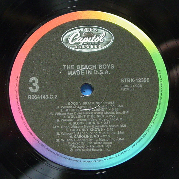 The Beach Boys : Made In U.S.A. (2xLP, Comp, Club, Ind)