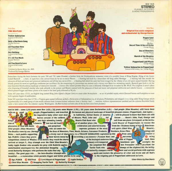 The Beatles : Yellow Submarine (LP, Album, Scr)