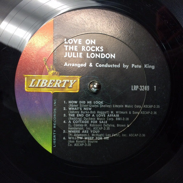 Julie London : Love On The Rocks (LP, Album, Mono)