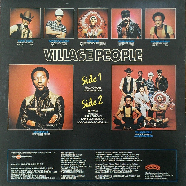 Village People : Macho Man (LP, Album, Pit)