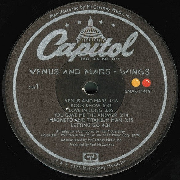 Wings (2) : Venus And Mars (LP, Album, Win)