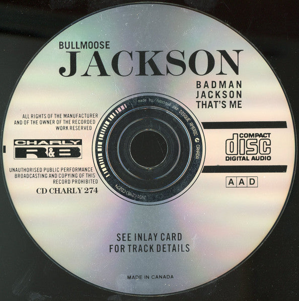 Bullmoose Jackson* : Badman Jackson That's Me (CD, Comp)