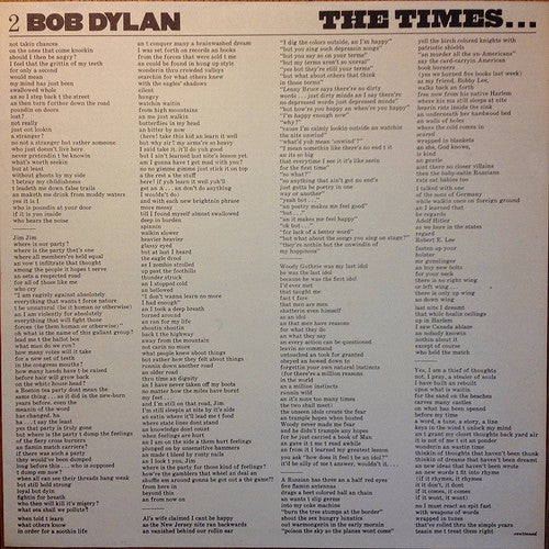 Bob Dylan : The Times They Are A-Changin' (LP, Album, Mono, Pit)