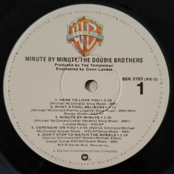 The Doobie Brothers : Minute By Minute (LP, Album, Win)