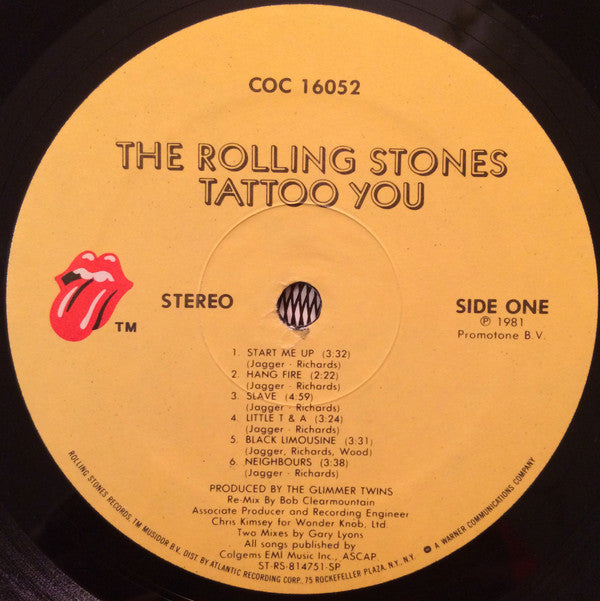 Rolling Stones* : Tattoo You (LP, Album, SP )