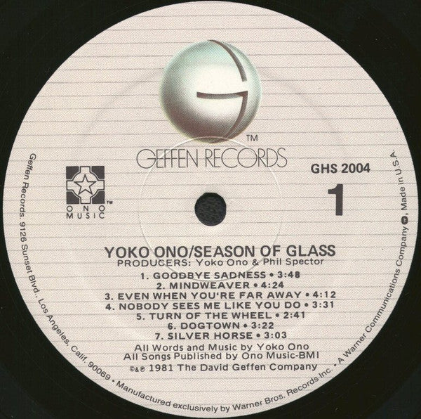 Yoko Ono : Season Of Glass (LP, Album, Spe)