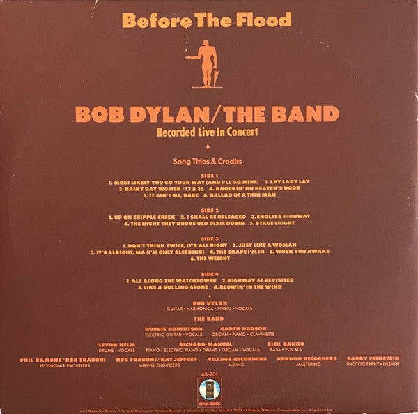 Bob Dylan / The Band : Before The Flood (2xLP, Album, CTH)