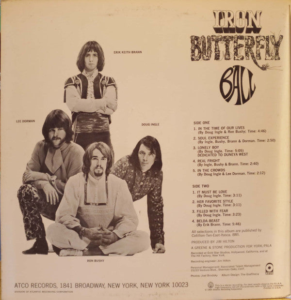 Iron Butterfly : Ball (LP, Album, MG )