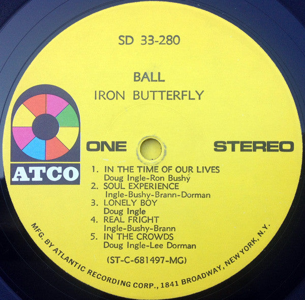 Iron Butterfly : Ball (LP, Album, MG )