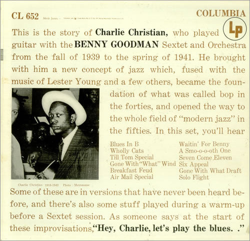 Charlie Christian : With The Benny Goodman Sextet And Orchestra (LP, Comp)