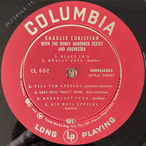 Charlie Christian : With The Benny Goodman Sextet And Orchestra (LP, Comp)