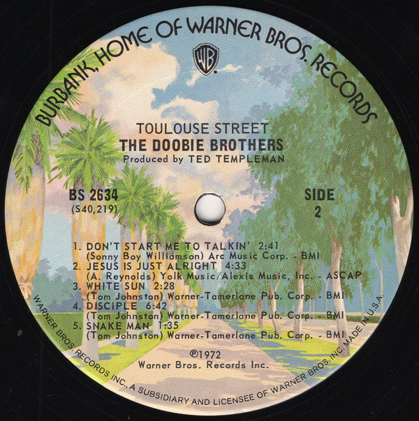 The Doobie Brothers : Toulouse Street (LP, Album, RE, San)