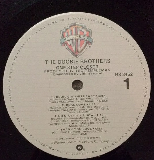 The Doobie Brothers : One Step Closer (LP, Album, Jac)