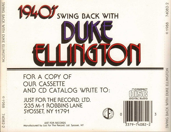 Duke Ellington : Swing Back With Duke Ellington (CD, Comp)