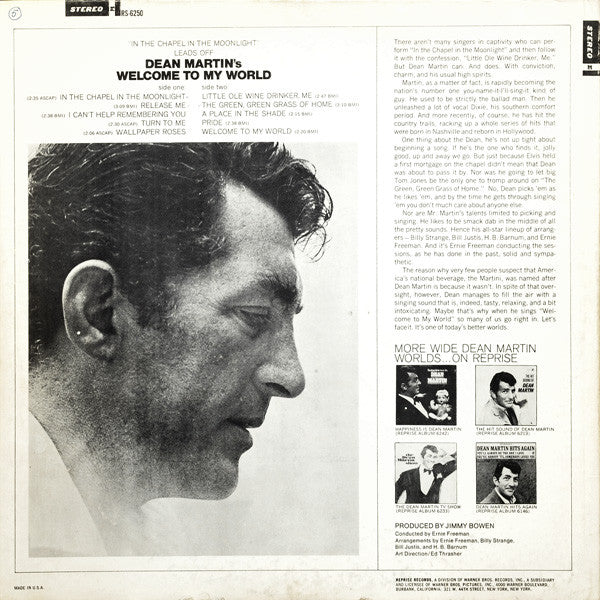 Dean Martin : Welcome To My World (LP, Album)