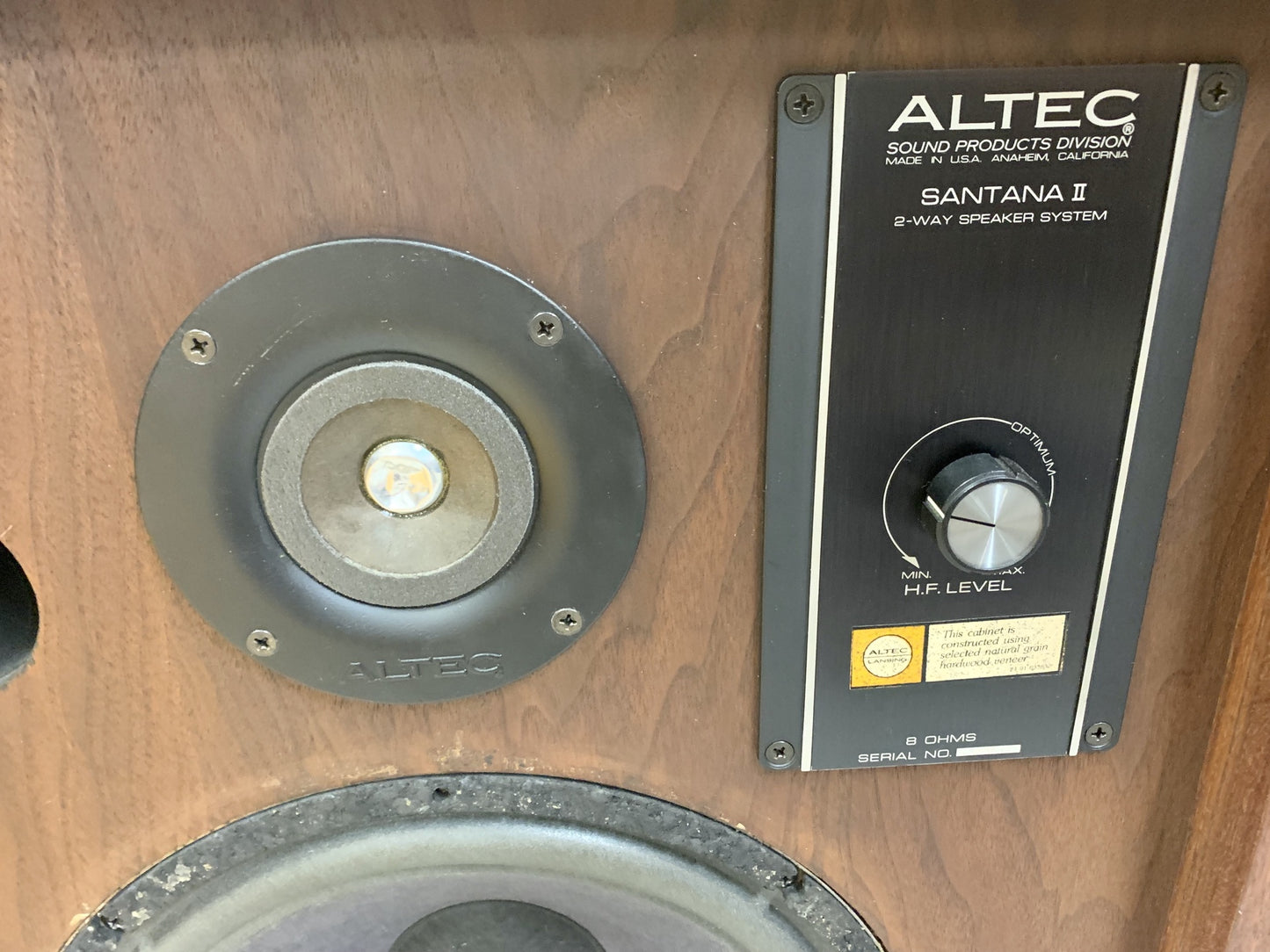 Santana II Speakers with NEW Phenolic Cone Tweeters