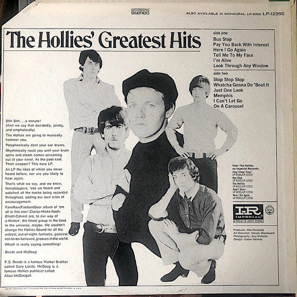 The Hollies : The Hollies' Greatest Hits (LP, Comp, RE)