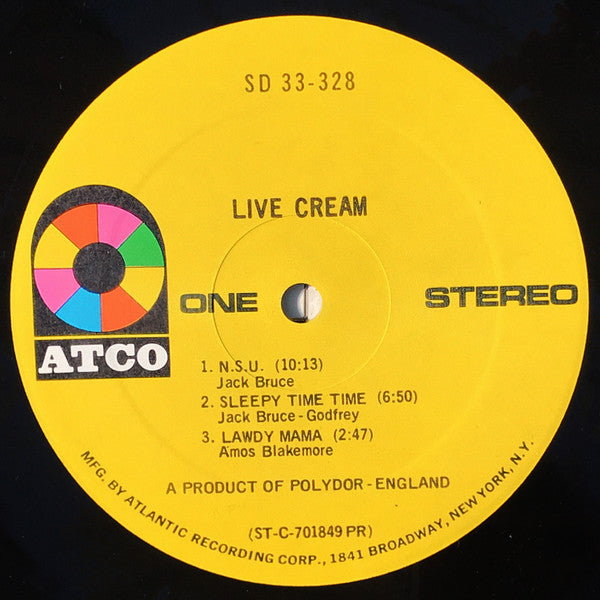 Cream (2) : Live Cream (LP, Album, Pre)