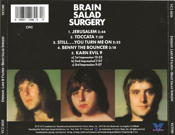 Emerson, Lake & Palmer : Brain Salad Surgery (CD, Album, Club, RE, RM)