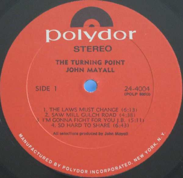 John Mayall : The Turning Point (LP, Album, All)