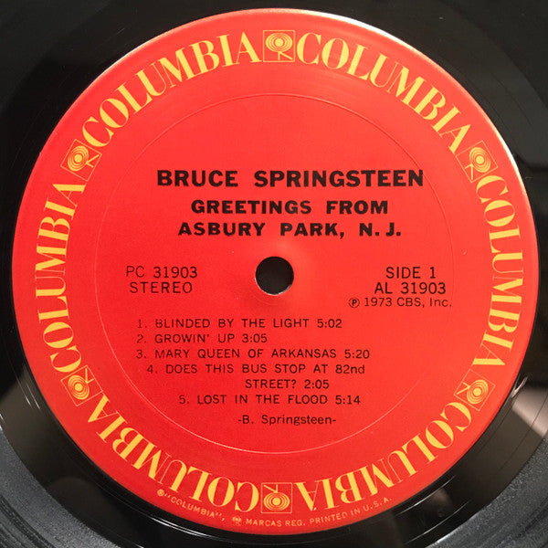 Bruce Springsteen : Greetings From Asbury Park, N.J. (LP, Album)