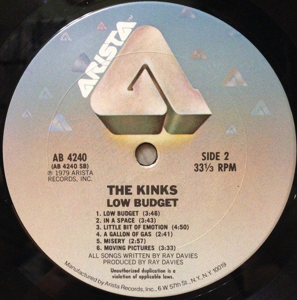 The Kinks : Low Budget (LP, Album)