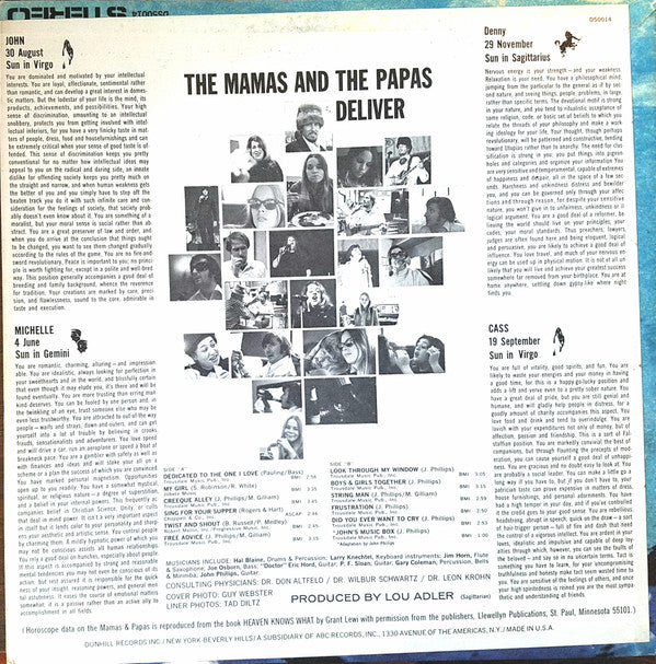 The Mamas & The Papas : Deliver (LP, Album, Mono)