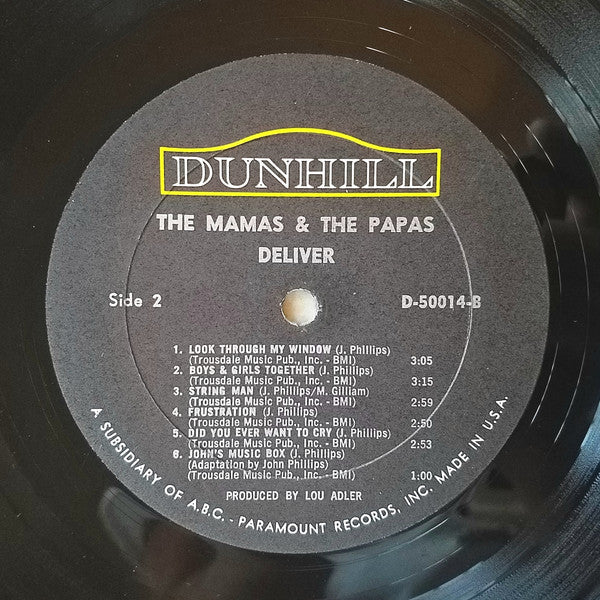 The Mamas & The Papas : Deliver (LP, Album, Mono)