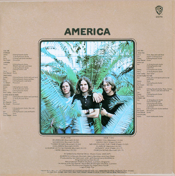 America (2) : America (LP, Album, RE, Ter)