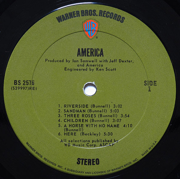 America (2) : America (LP, Album, RE, Ter)