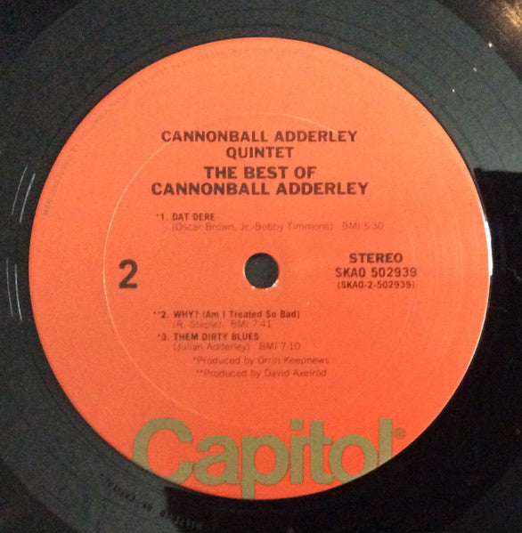 Cannonball Adderley Quintet* : The Best Of Cannonball Adderley (LP, Comp, Club, RE, Ora)