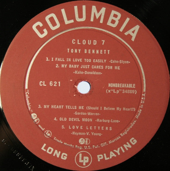 Tony Bennett Featuring Chuck Wayne : Cloud 7 (LP, Album, Mono)