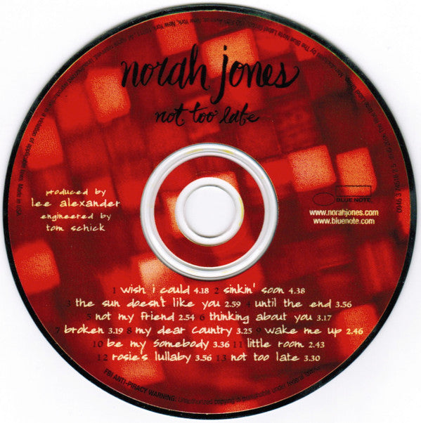 Norah Jones : Not Too Late (CD, Album, Dig)