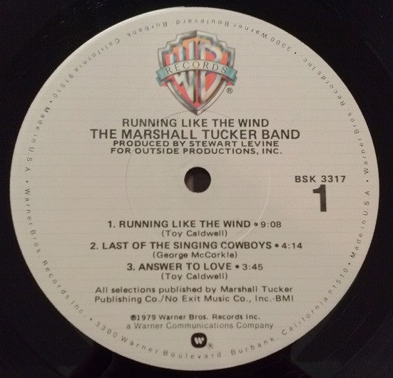 The Marshall Tucker Band : Running Like The Wind (LP, Album, Gat)