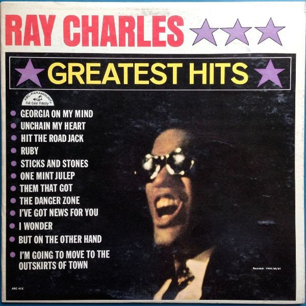 Ray Charles : Greatest Hits (LP, Comp, Mono, Ter)