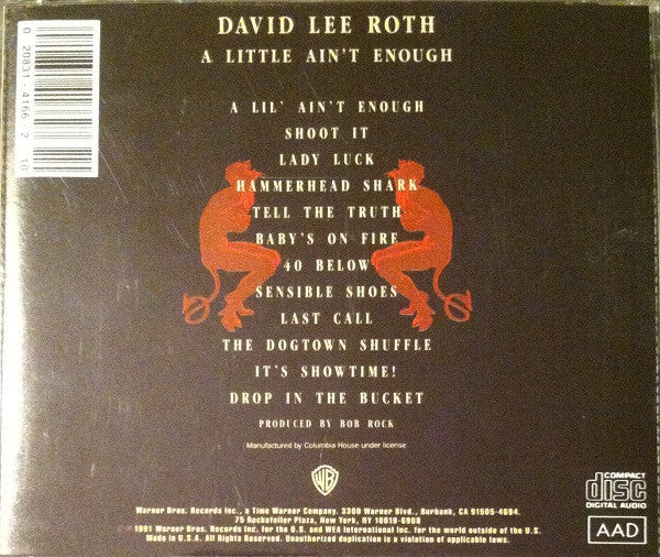 David Lee Roth : A Little Ain't Enough (CD, Album, Club)