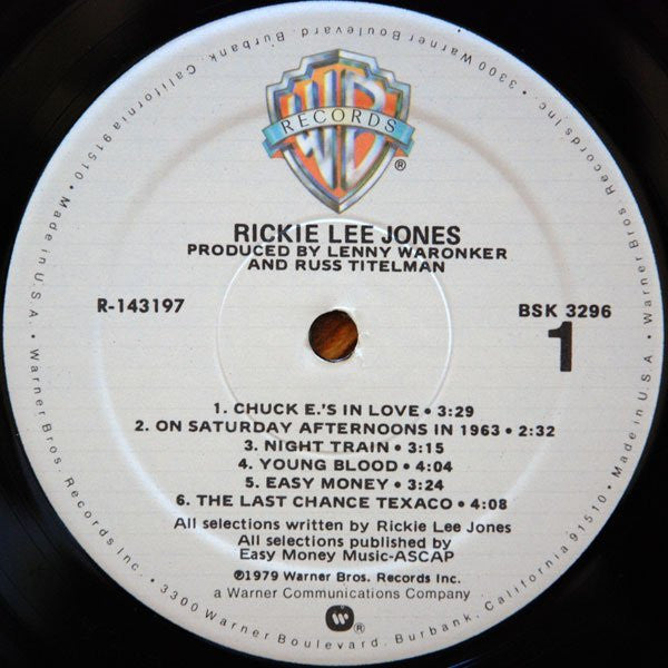 Rickie Lee Jones : Rickie Lee Jones (LP, Album, Club, RCA)