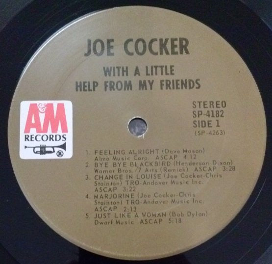 Joe Cocker : With A Little Help From My Friends (LP, Album, San)