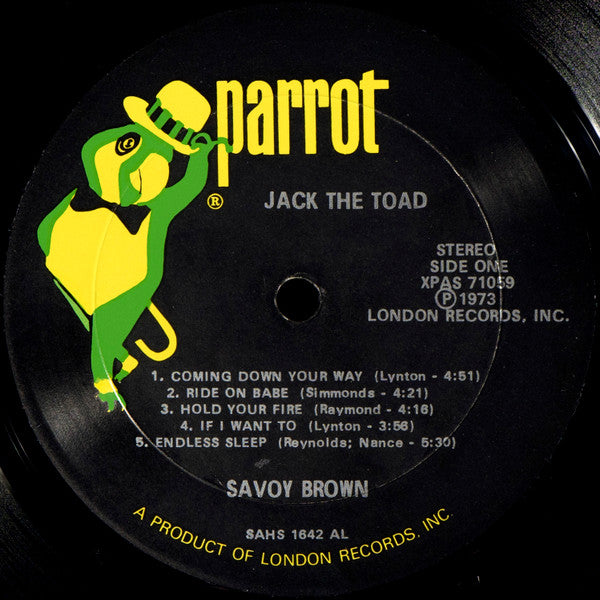 Savoy Brown : Jack The Toad (LP, Album, AL )