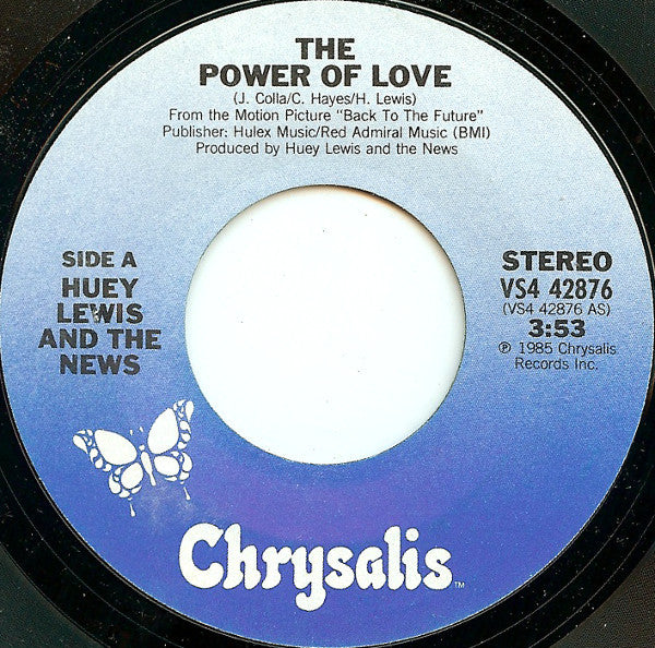 Huey Lewis And The News* : The Power Of Love (7", Single, Styrene, Pit)