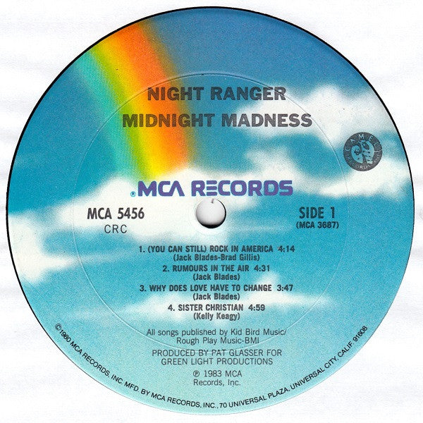 Night Ranger : Midnight Madness (LP, Album, Club, Col)