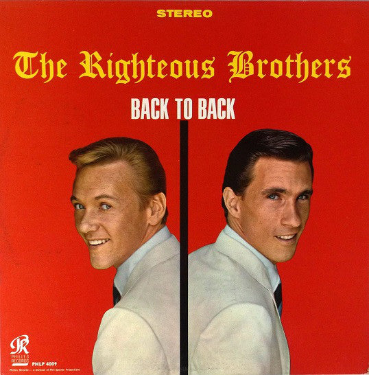 The Righteous Brothers : Back To Back (LP, Album, Mon)