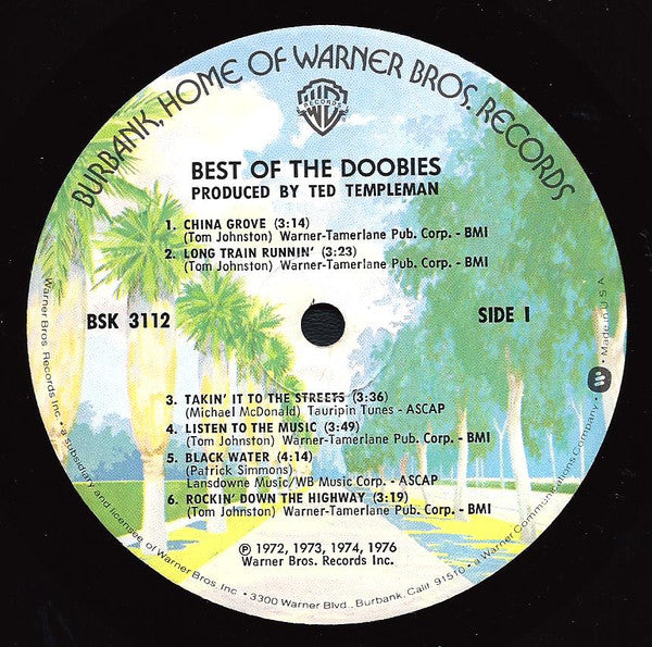 The Doobie Brothers : Best Of The Doobies (LP, Comp, RE, Pin)